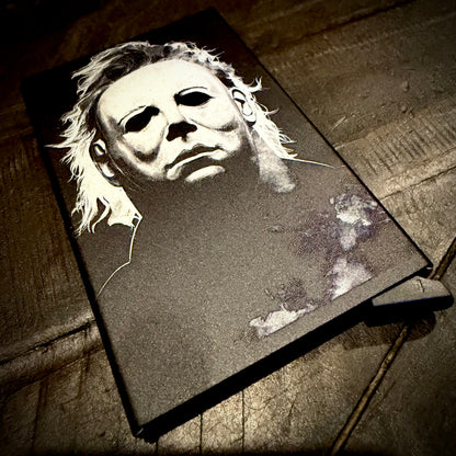 Wallet - Michael Myers engraved metal card wallet Halloween
