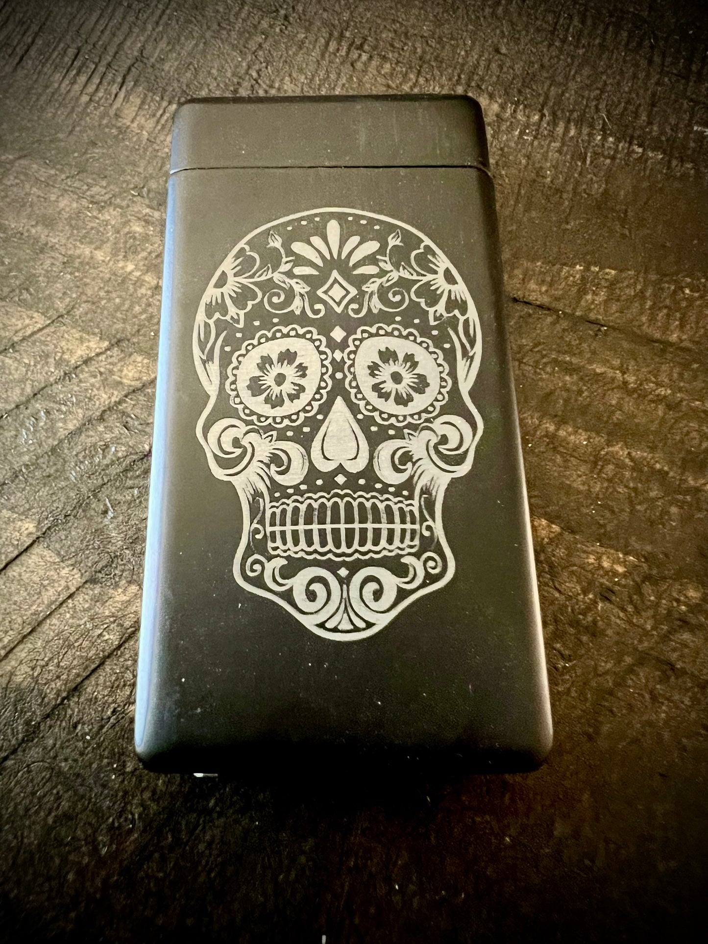 Arc Lighter - Sugar Skull engraved includes charger