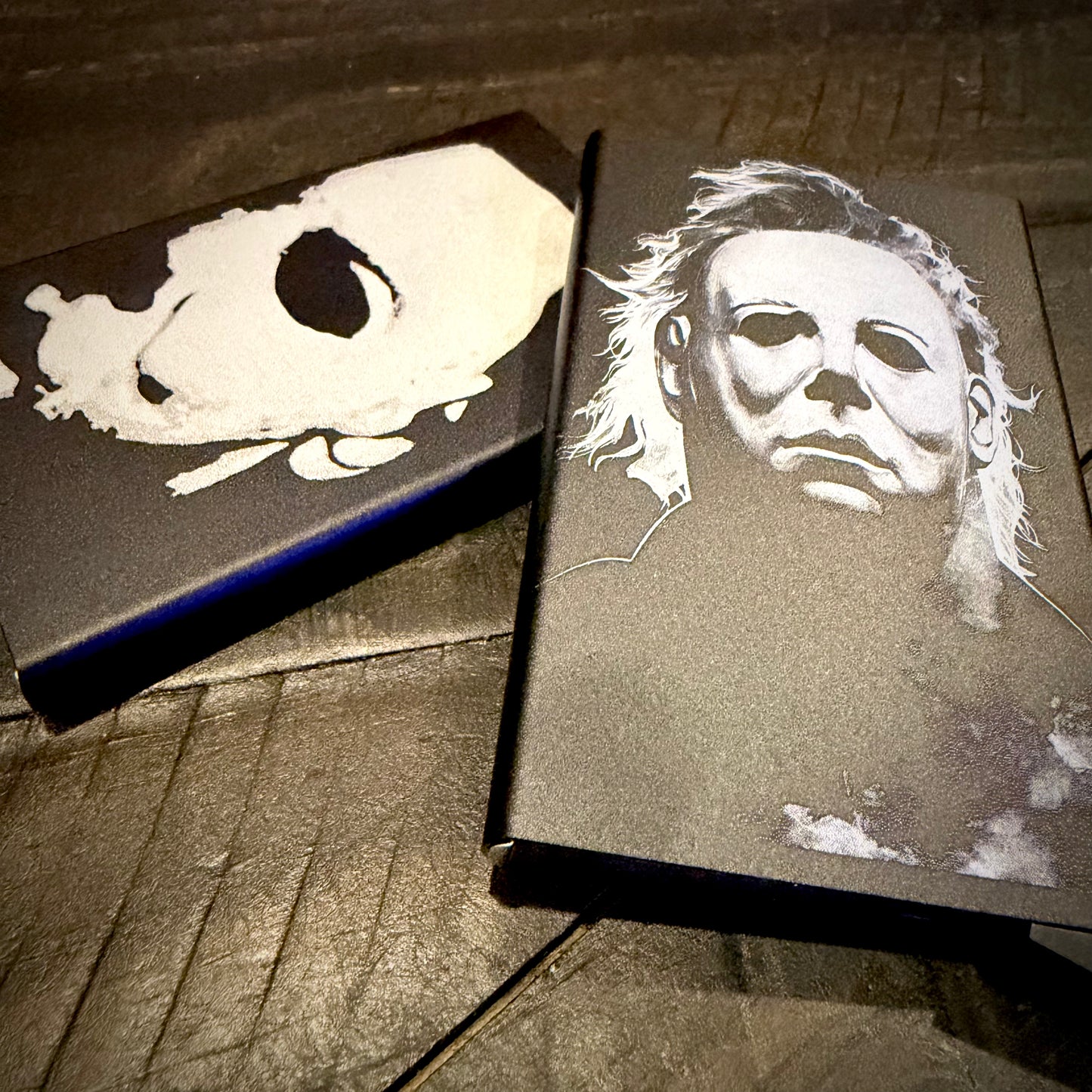 Wallet - Michael Myers engraved metal card wallet Halloween