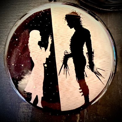 Compact Mirror - Edward Scissorhands Dual Sided Metal Engraved
