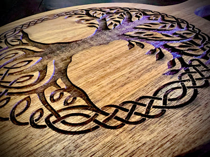 Charcuterie & Cutting Board - Yggdrasil “Tree of Life" engraved on beautiful Acacia