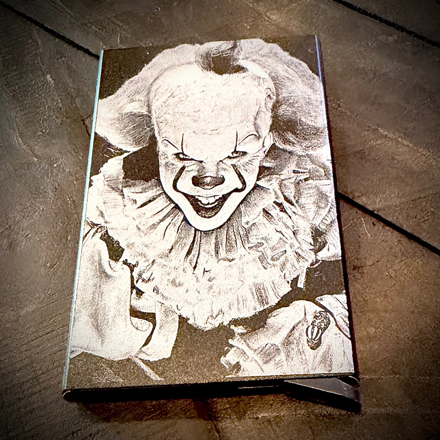 Wallet - Pennywise engraved metal card wallet IT
