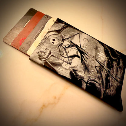 Wallet - Jack Skellington engraved metal card wallet