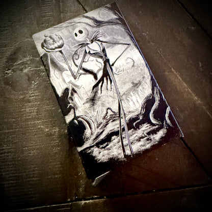 Wallet - Jack Skellington engraved metal card wallet