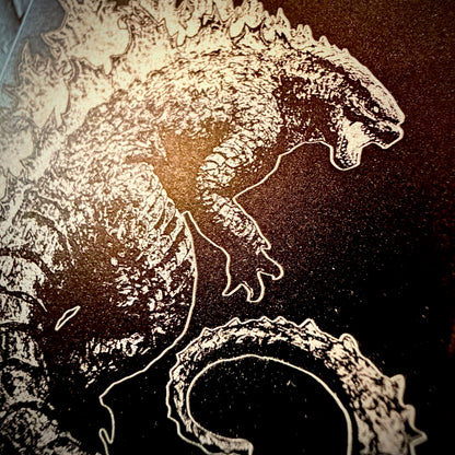 Wallet - GODZILLA engraved metal card wallet