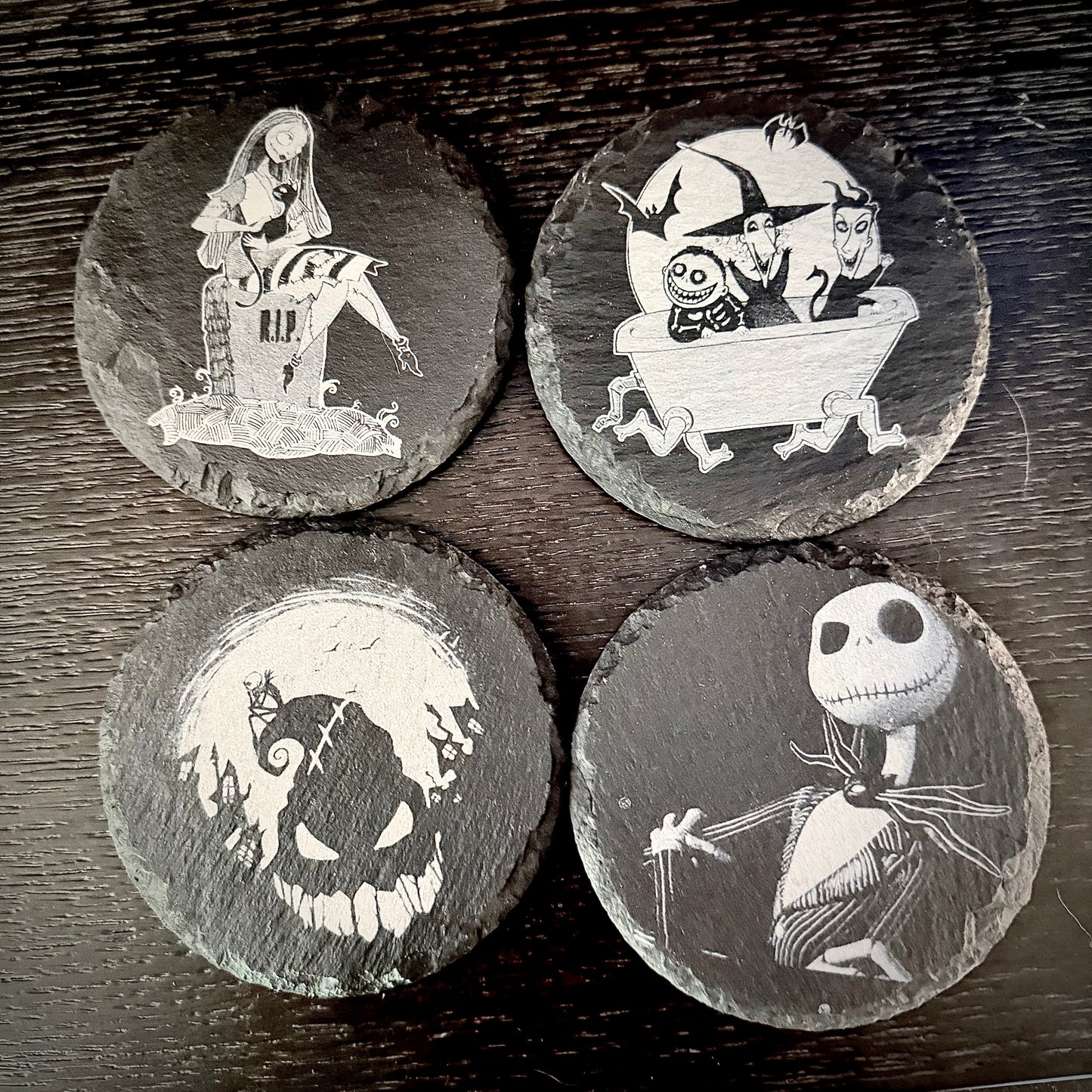 Coaster Set - Nightmare Before Christmas Slate (set of four)