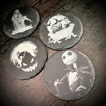 Coaster Set - Nightmare Before Christmas Slate (set of four)