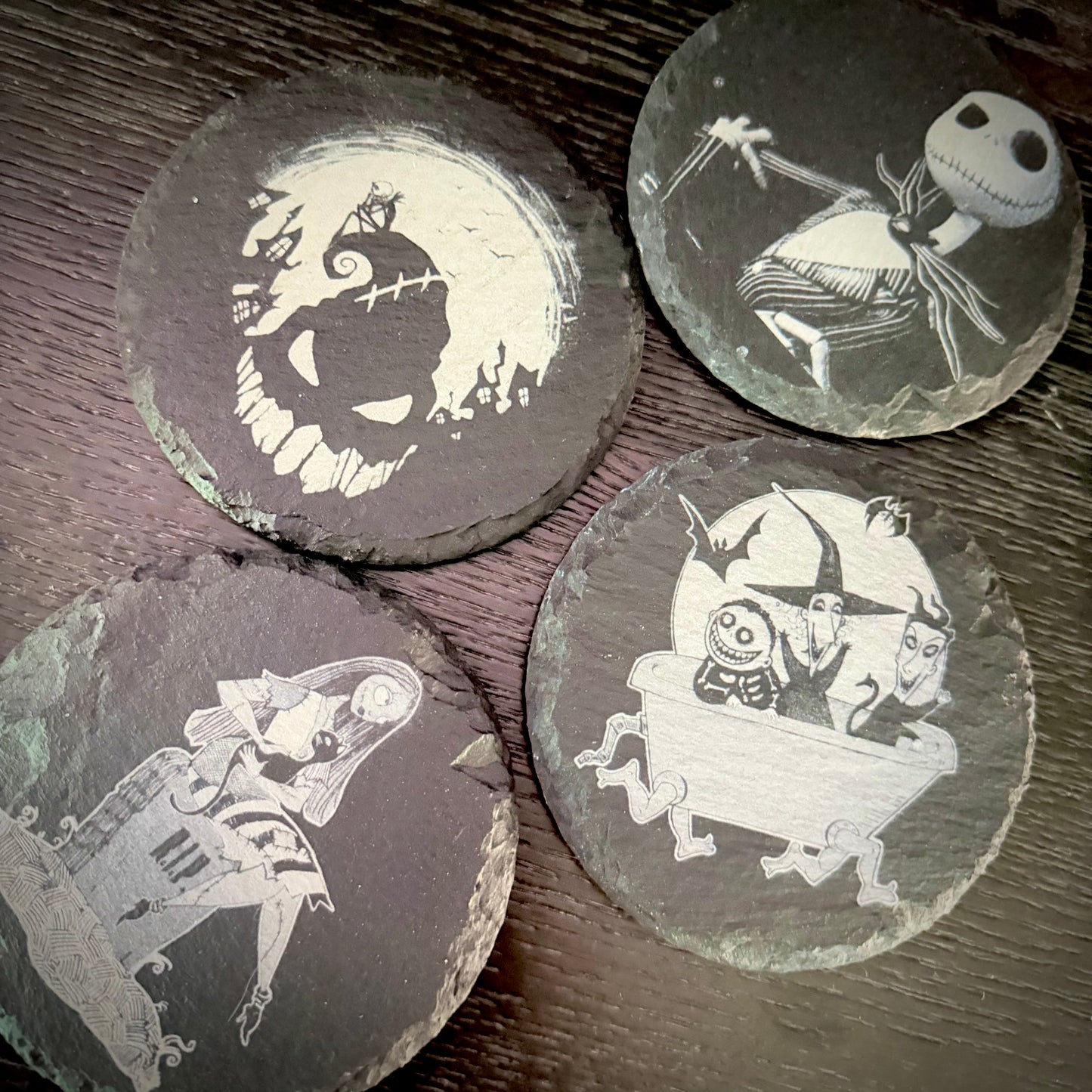 Coaster Set - Nightmare Before Christmas Slate (set of four)