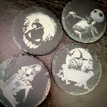 Coaster Set - Nightmare Before Christmas Slate (set of four)