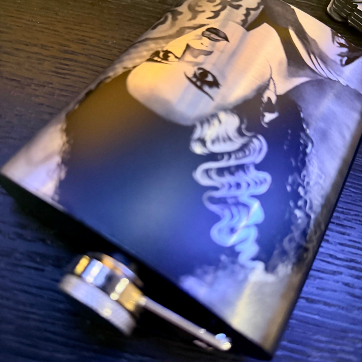 Flask - Bride of Frankenstein Stainless Steel 8oz (includes funnel)