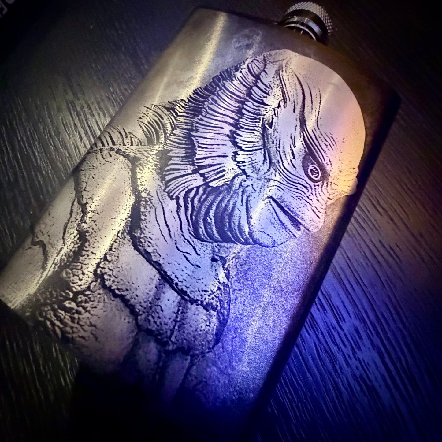Flask - Creature from the Black Lagoon Stainless Steel 8oz (includes funnel)