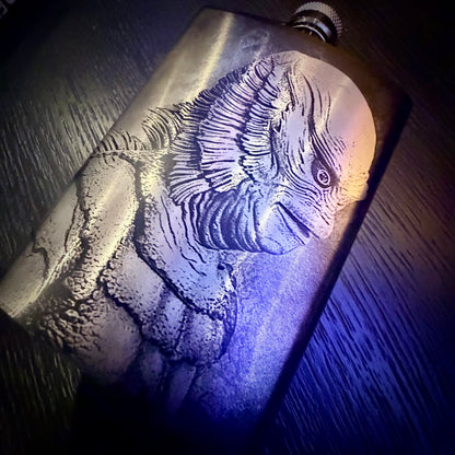 Flask - Creature from the Black Lagoon Stainless Steel 8oz (includes funnel)