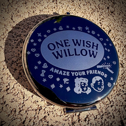 Compact Pocket Mirror - Obsession Nikki Dual Sided Metal Engraved