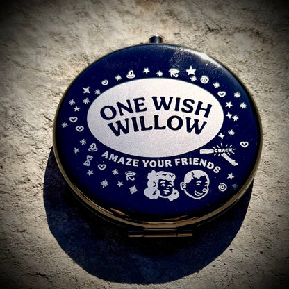 Compact Pocket Mirror - Obsession Nikki Dual Sided Metal Engraved