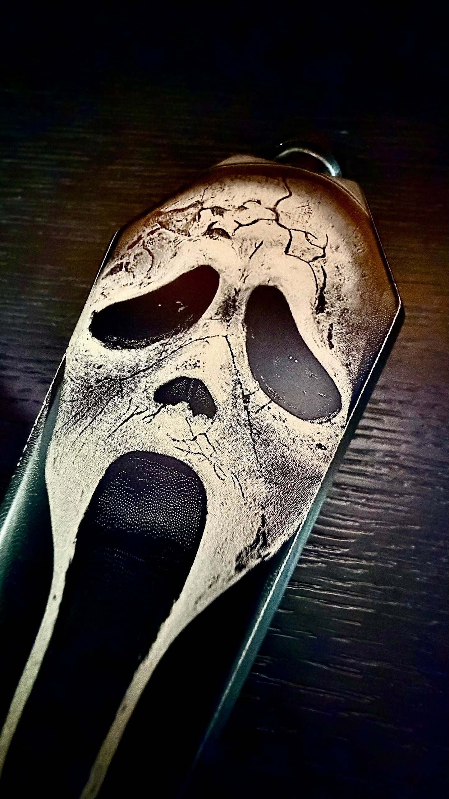 Flask - Ghostface Coffin Shaped Stainless Steel Dual-Sided Engraved Metal Scream