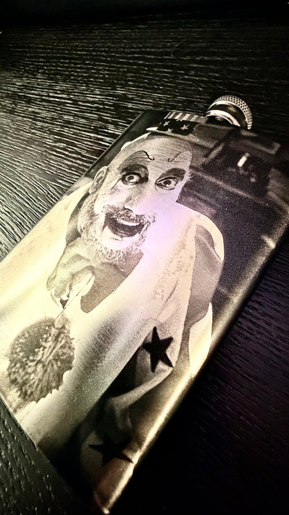 Flask - Captain Spaulding Stainless Steel Engraved Metal House of 1000 Corpses