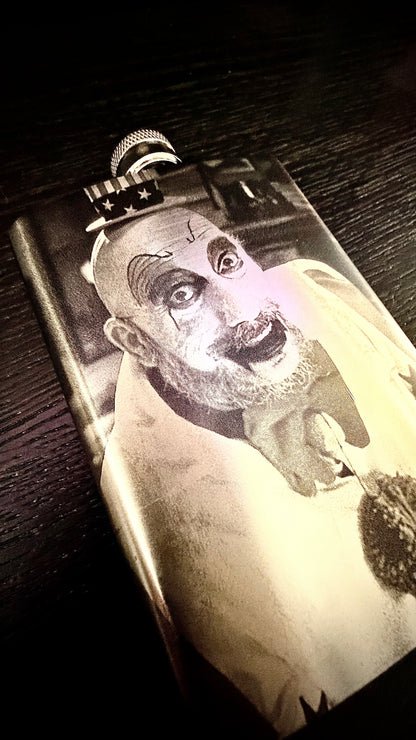 Flask - Captain Spaulding Stainless Steel Engraved Metal House of 1000 Corpses
