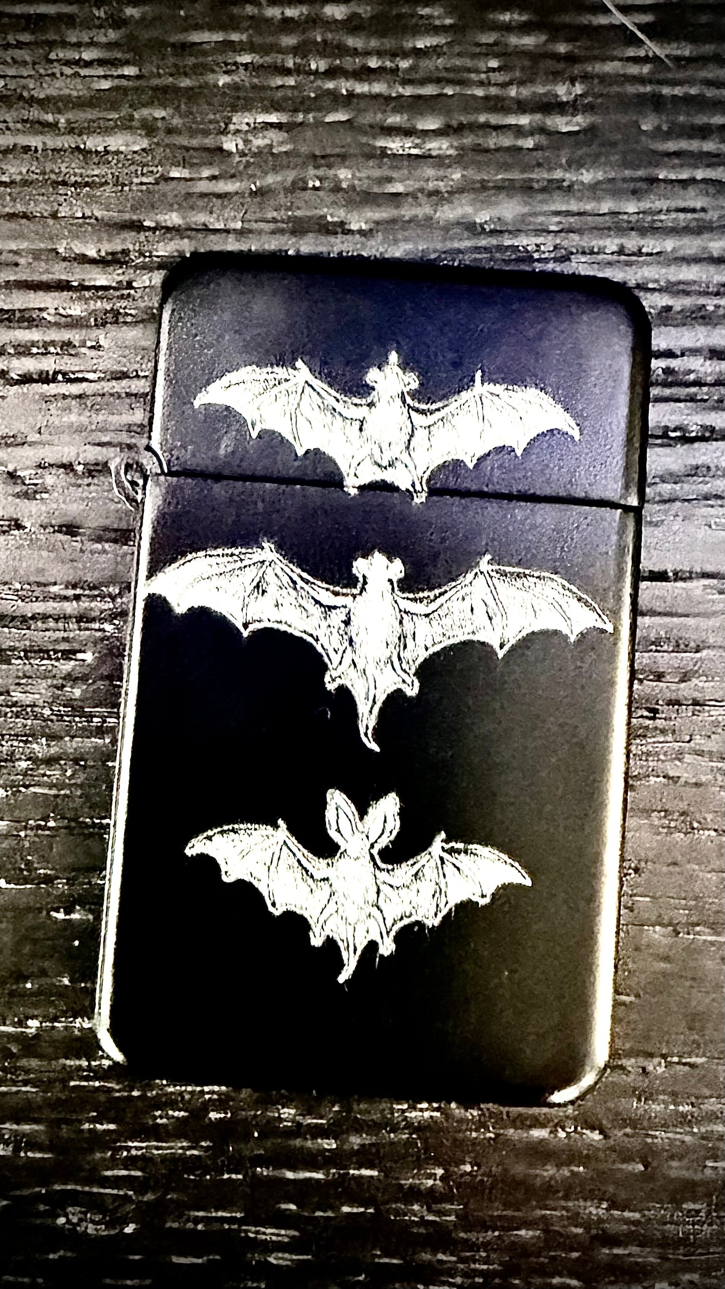 Lighter - Bats Engraved Butane Refillable Adjustable