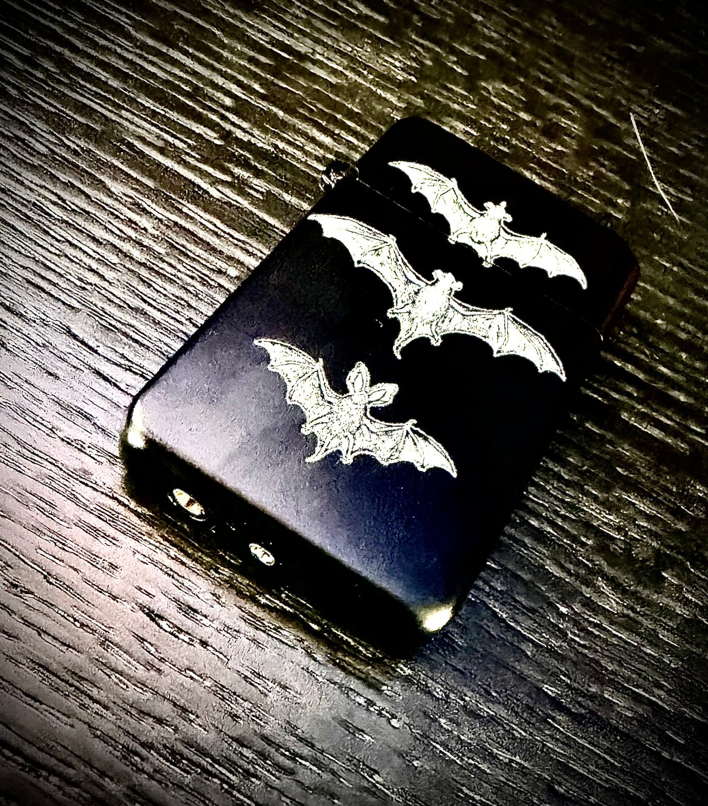 Lighter - Bats Engraved Butane Refillable Adjustable