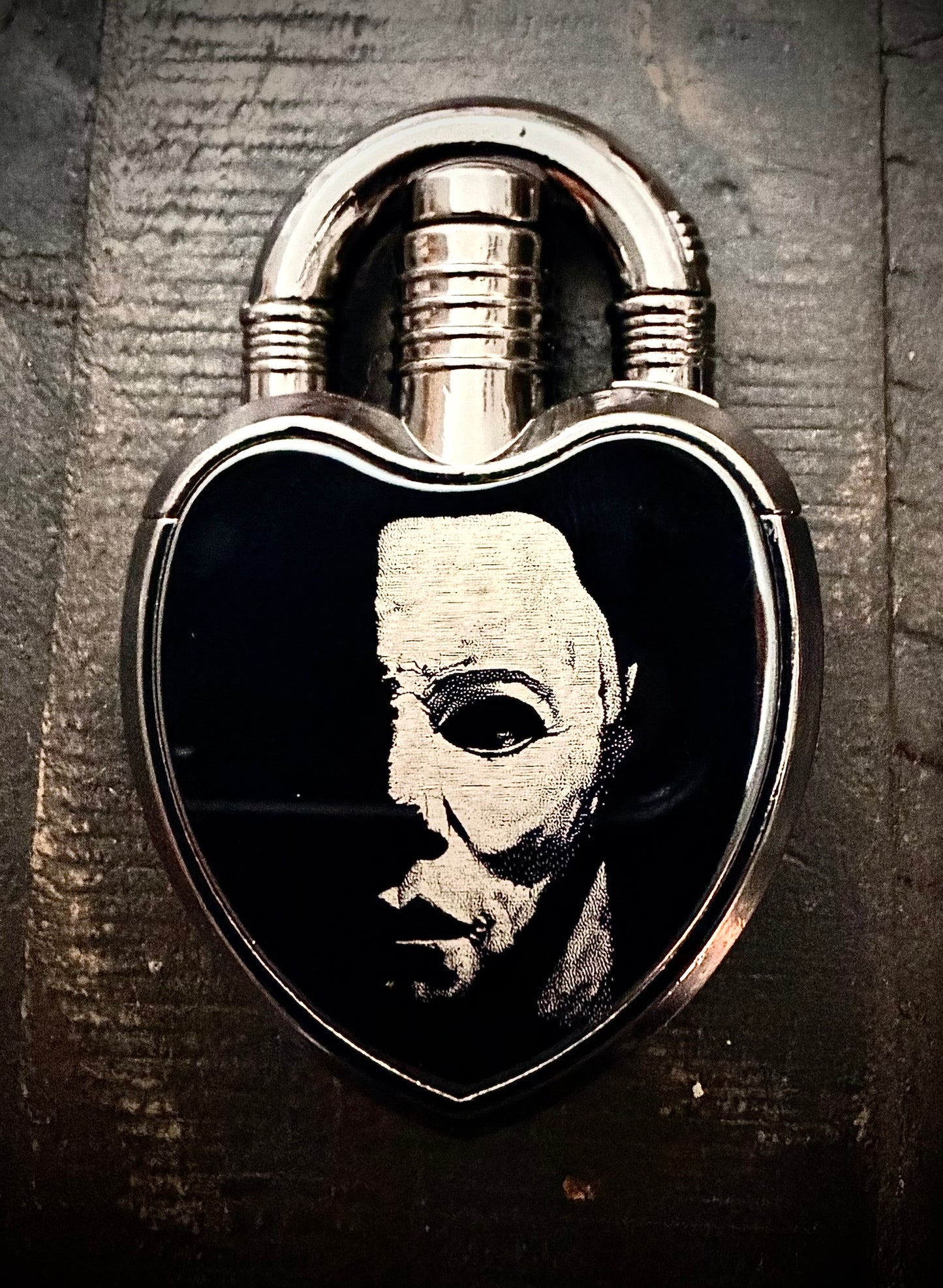 Lighter - Michael Myers Heart-Shaped Lighter Engraved Butane Halloween