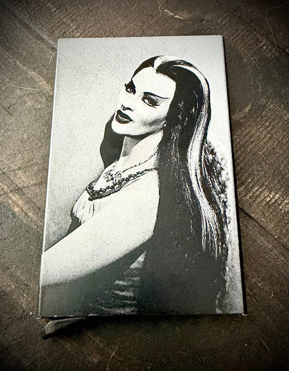 Wallet - Lily Munster Engraved Metal Card Wallet Dual Sided