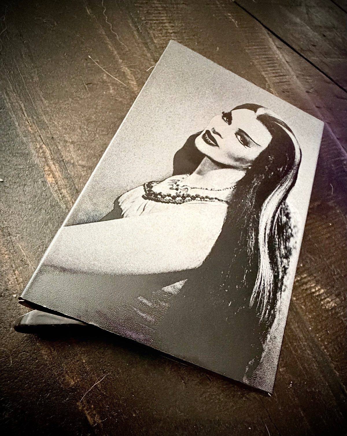 Wallet - Lily Munster Engraved Metal Card Wallet Dual Sided