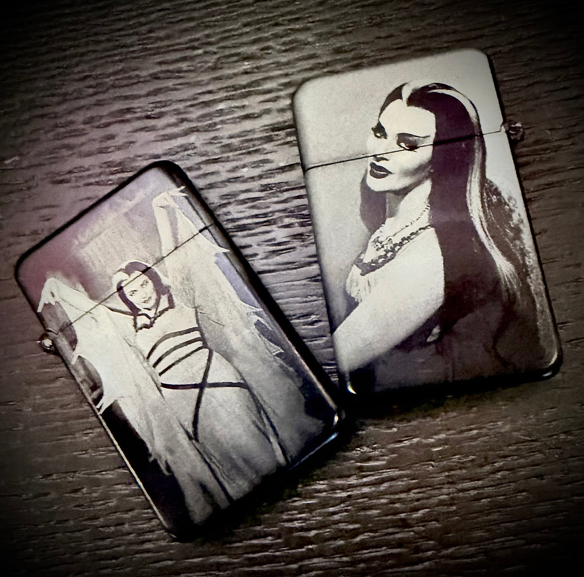 Lighter - Lily Munster Engraved Butane Refillable Adjustable