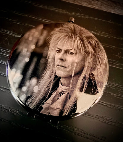 Compact Pocket Mirror - Labyrinth David Bowie Dual Sided Engraved Steel