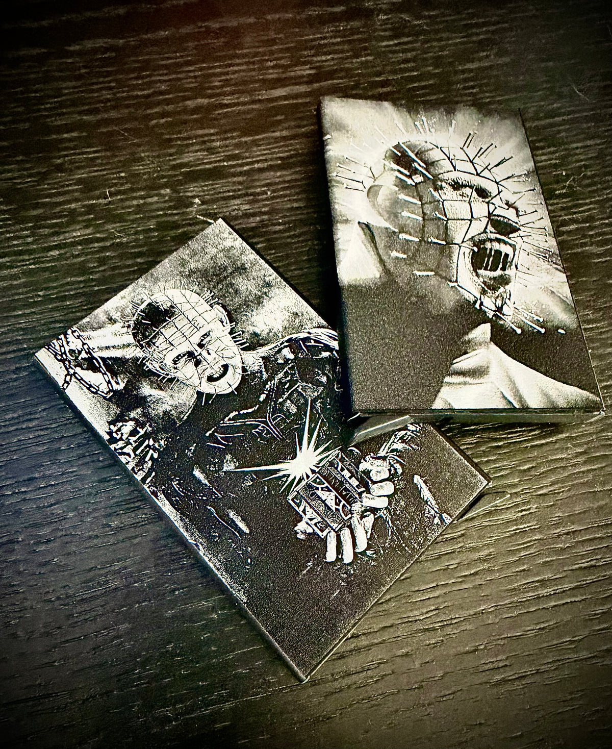 Wallet - Pinhead Engraved Metal Card Wallet Dual Sided Hellraiser