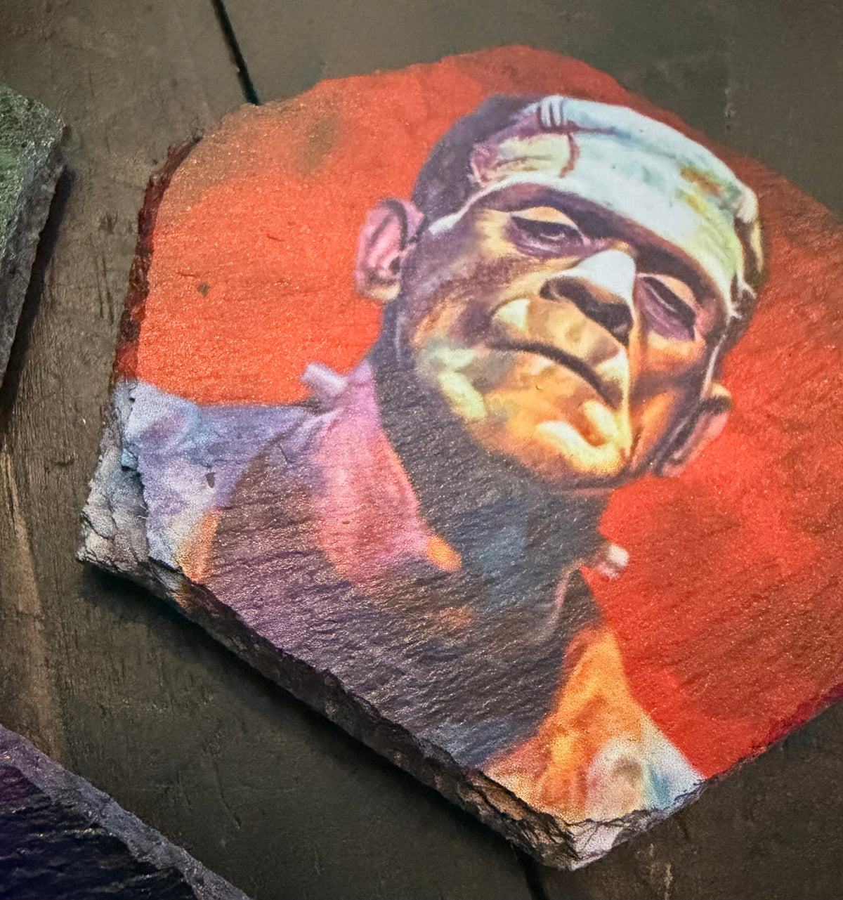Slate Coaster Set - Universal Monsters Full Color UV ink