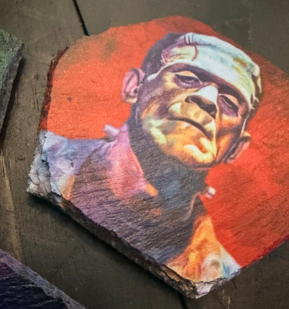 Slate Coaster Set - Universal Monsters Full Color UV ink