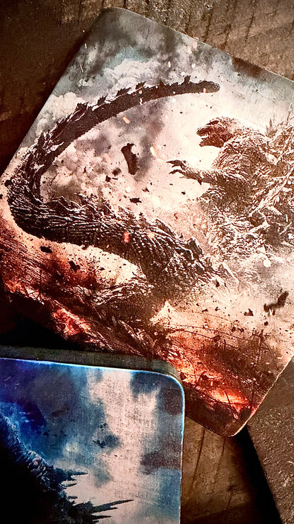 Godzilla Coaster Set - Full Color UV ink on Finished Wood (set of 4)
