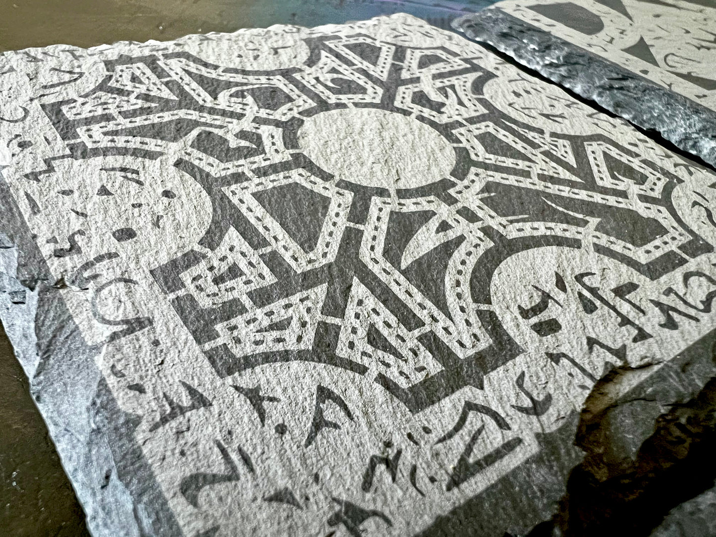 Coaster Set - Puzzle Box engraved on Slate (set of four) Hellraiser
