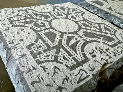 Coaster Set - Puzzle Box engraved on Slate (set of four) Hellraiser