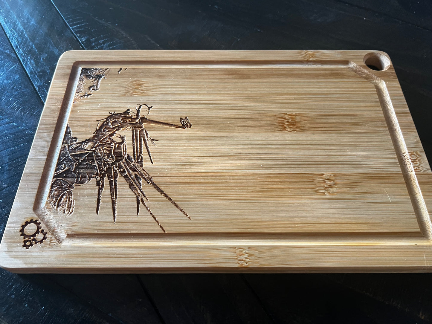 Cutting / Charcuterie Board - Edward Scissorhands Engraved on Bamboo Cutting Board