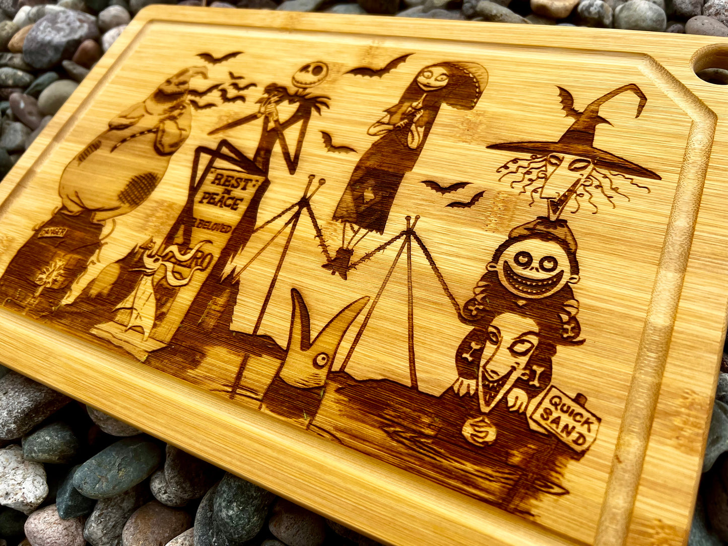 Cutting / Charcuterie Board - Nightmare Before Christmas Haunted Mansion Mash Up