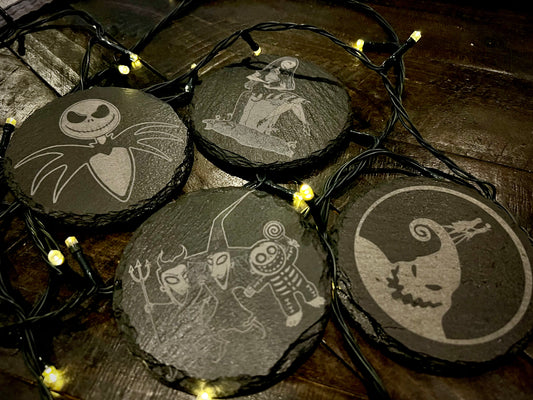 Coaster Set - Nightmare Before Christmas Slate (set of four)