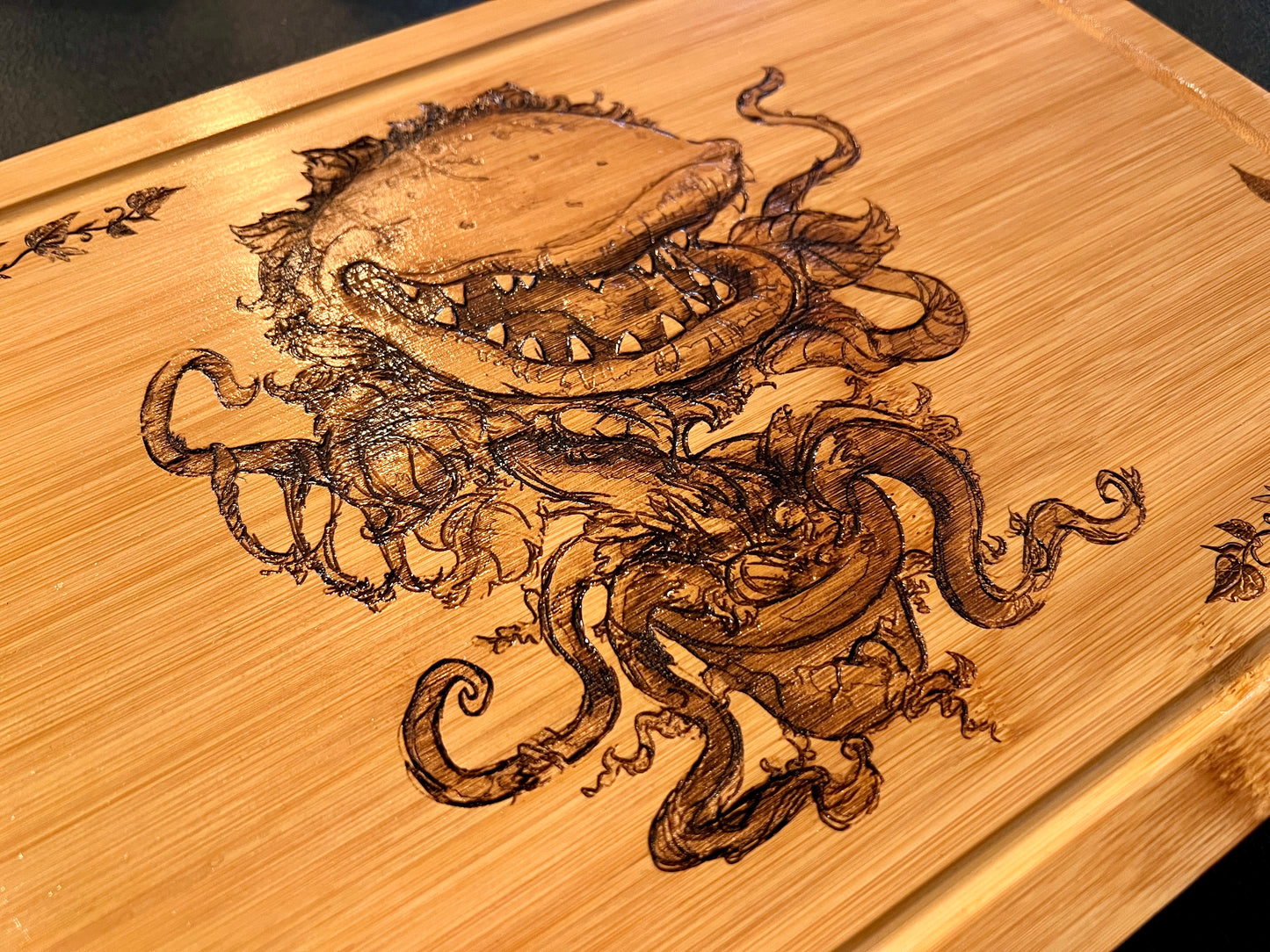 Cutting / Charcuterie Board - Little Shop of Horrors Audrey II Feed Me