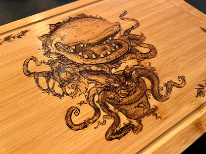 Cutting / Charcuterie Board - Little Shop of Horrors Audrey II Feed Me