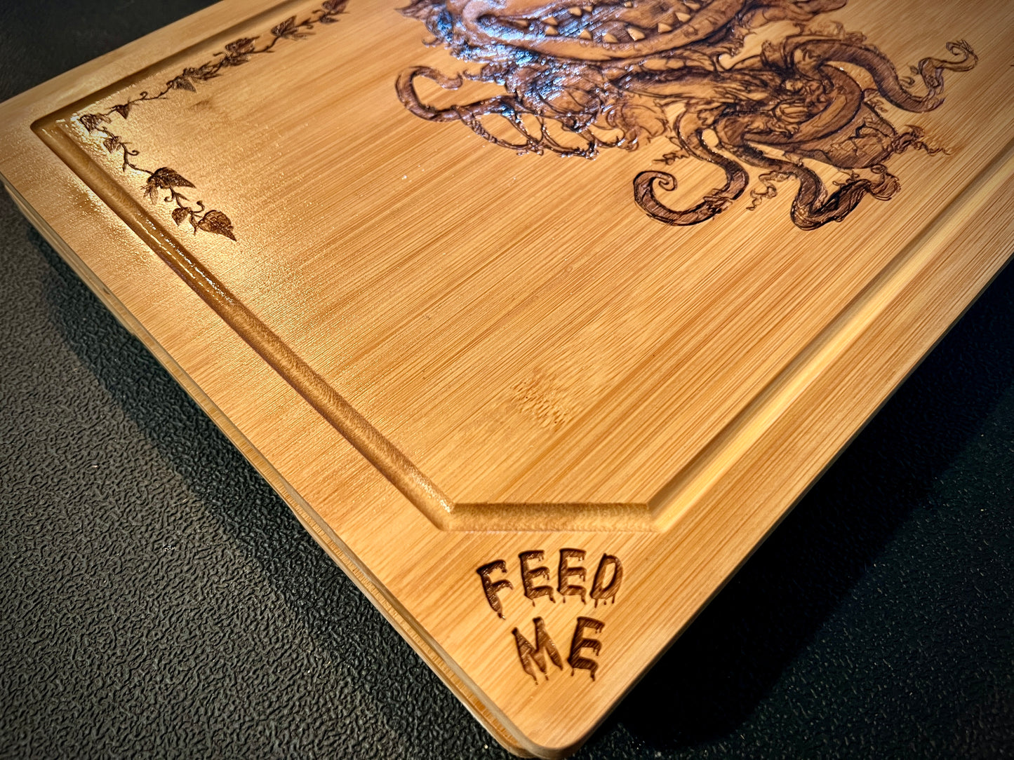 Cutting / Charcuterie Board - Little Shop of Horrors Audrey II Feed Me