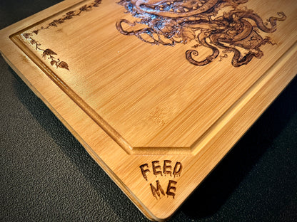 Cutting / Charcuterie Board - Little Shop of Horrors Audrey II Feed Me