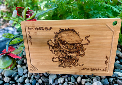 Cutting / Charcuterie Board - Little Shop of Horrors Audrey II Feed Me