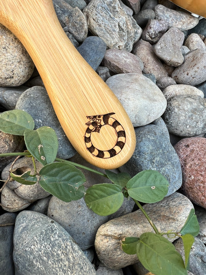 Hairbrush  - Beetlejuice "It's Showtime" Engraved on Bamboo Handle