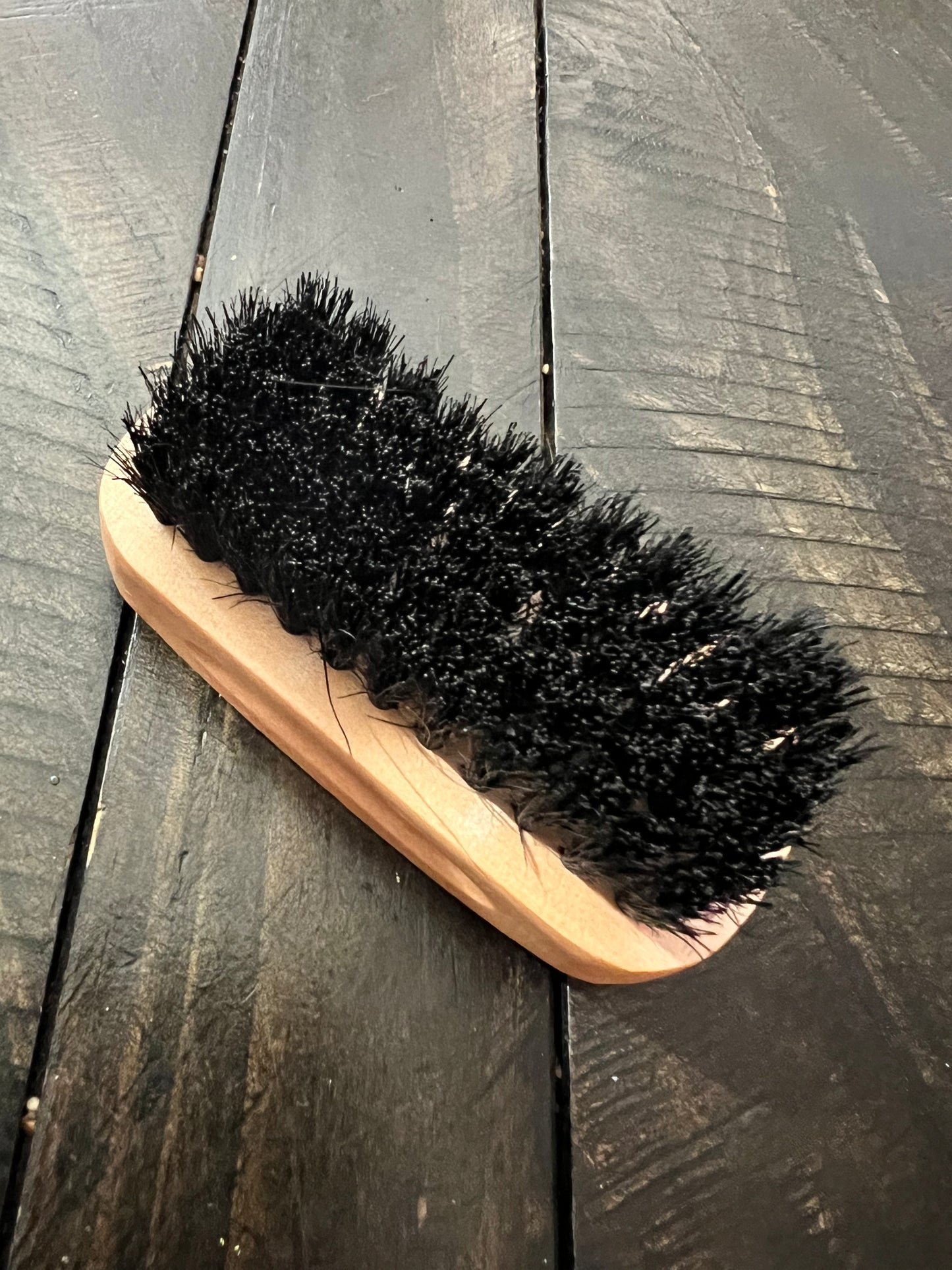 Grooming Kit - Frankenstein engraved beard brush, wooden comb, trimming scissors, and travel bag