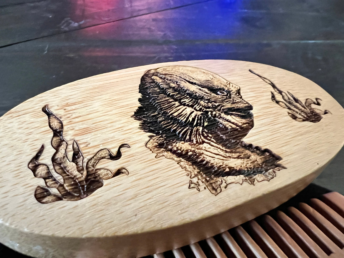Beard Brush - Creature from the Black Lagoon w/ comb and travel bag