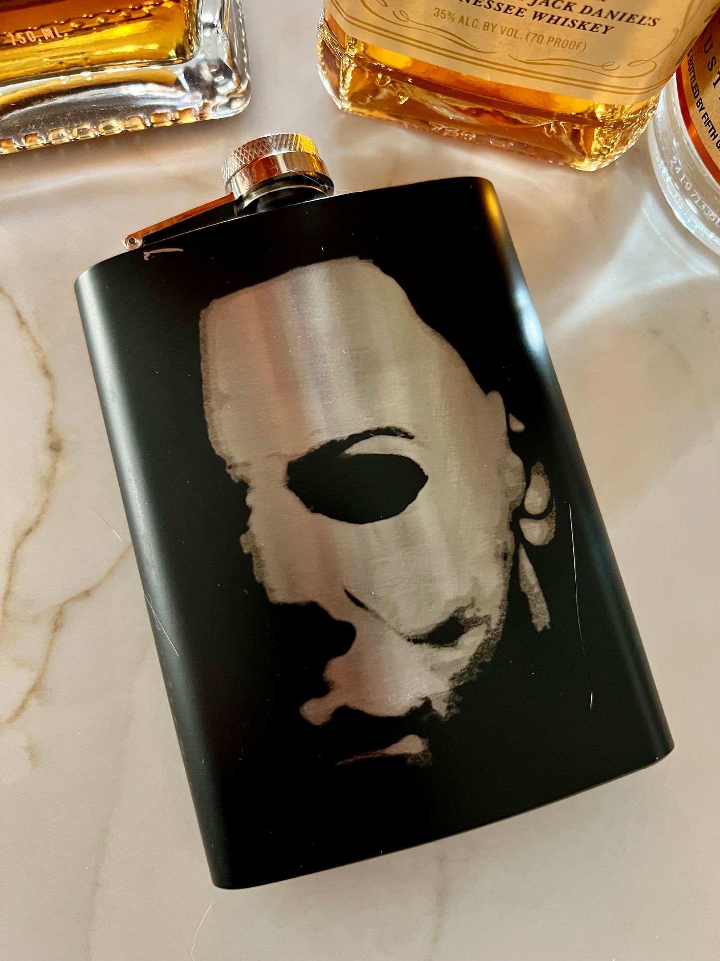 Flask - Michael Myers Stainless Steel 8oz (includes funnel)