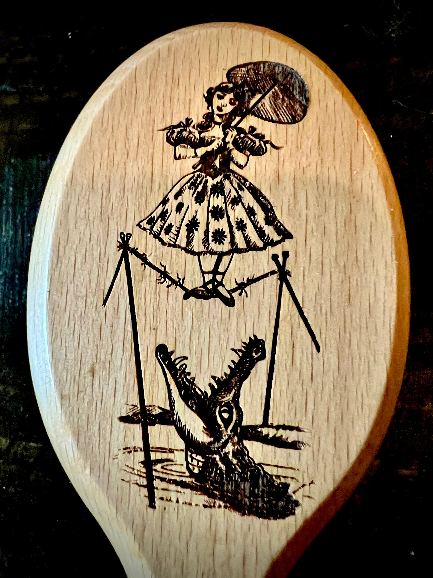 Travel Size Hairbrush - Sally Slater engraving with boar bristles Haunted Mansion