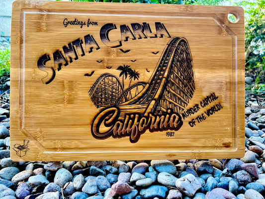 Cutting / Charcuterie Board - Santa Carla Lost Boys Inspired Engraved on Bamboo