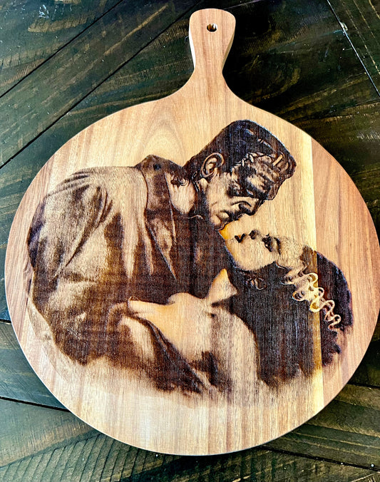 Charcuterie & Cutting Board - Bride and Monster engraved on beautiful Acacia wood