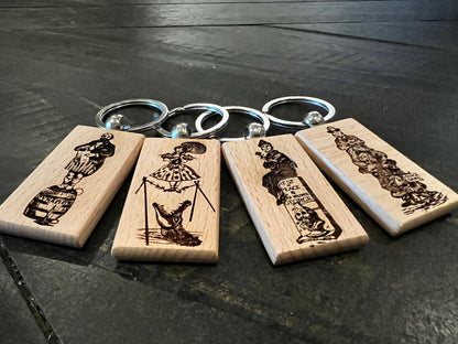 Keychain Set - Haunted Mansion Stretching Portraits (set of 4)